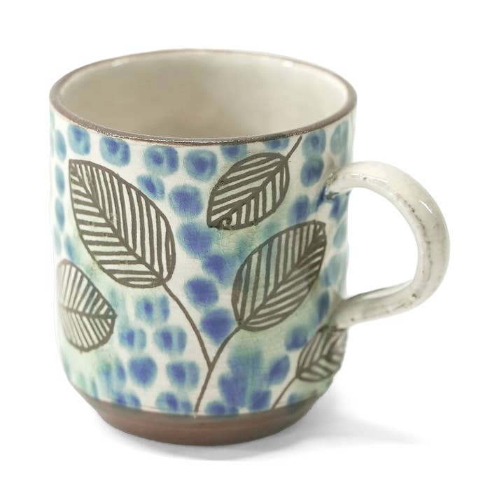 Caneca de Cerâmica com Pontos Azuis por atacado de KILIIM