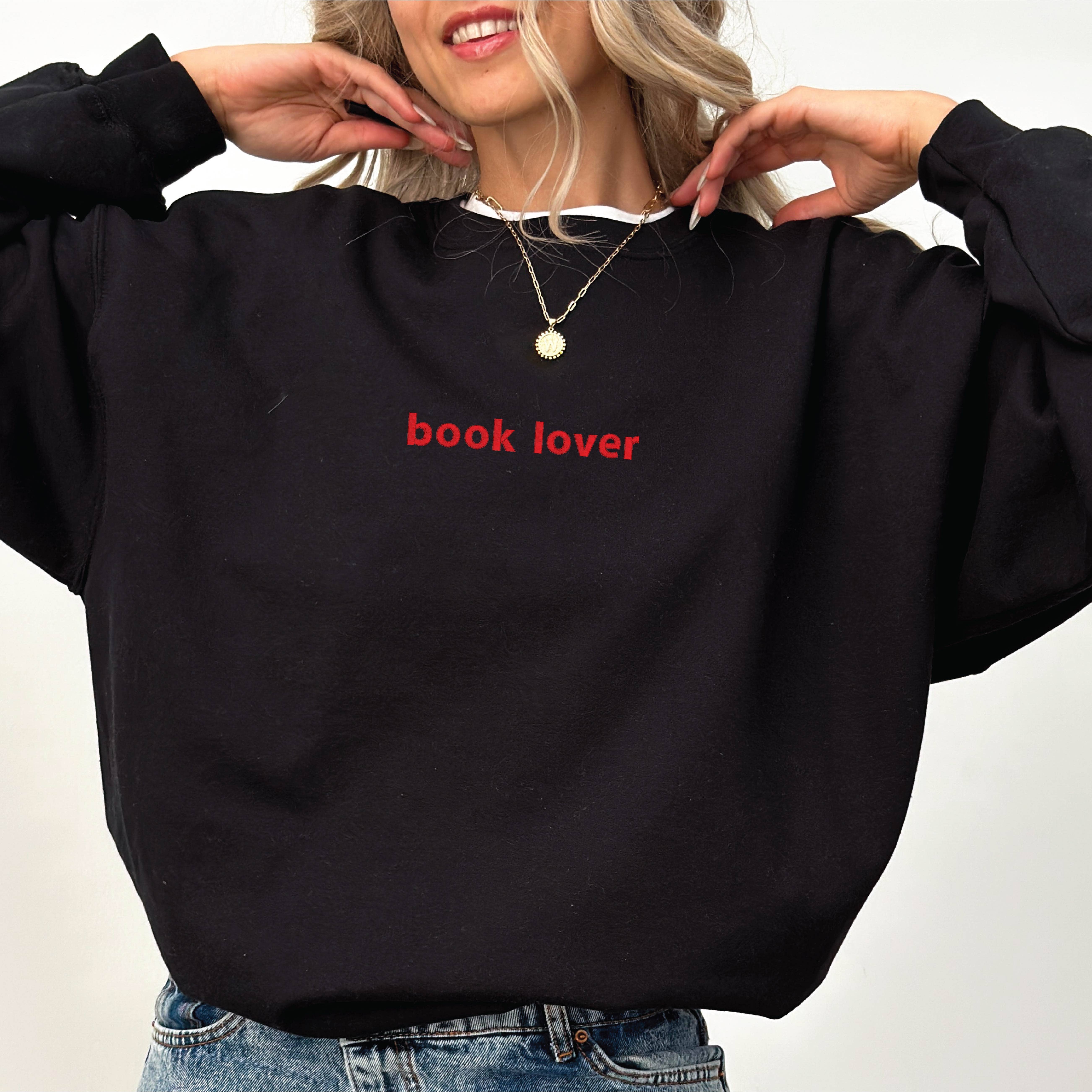 P E T I T R U E - Wholesale Sweatshirt - Women's - Book Lover Embroidered Sweatshirt - Minimalist Design9