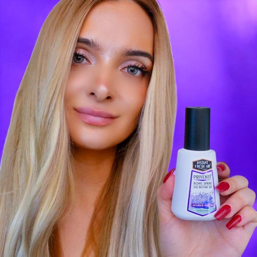 Instant Fresh Air - Wholesale Toilet Spray - Priventi Lavender Parfum 2.4 Oz., #2 Toilet Spray -Display6