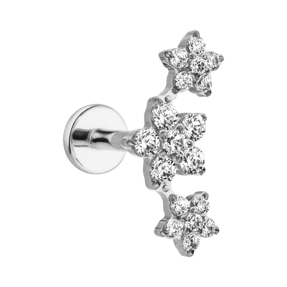 Schmuckgroßhandel - Wholesale Single Earring - Flowerish Piercing | Titanium5