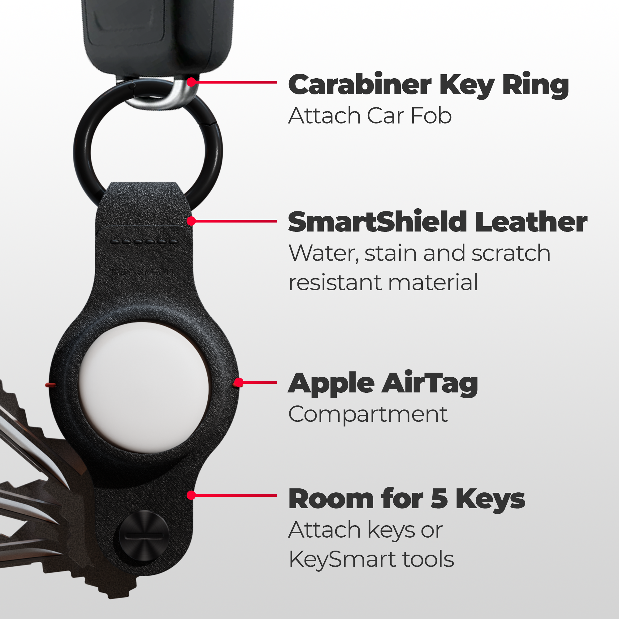 KeySmart / STATIK - Wholesale Keychain - Unisex - KeySmart® Air | Compatible With Apple Airtag3