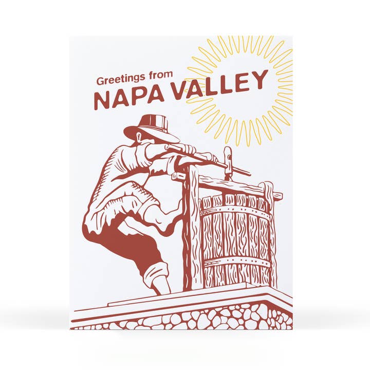Greetings from Napa Valley Card for wholesale by Sweet Bippy Press