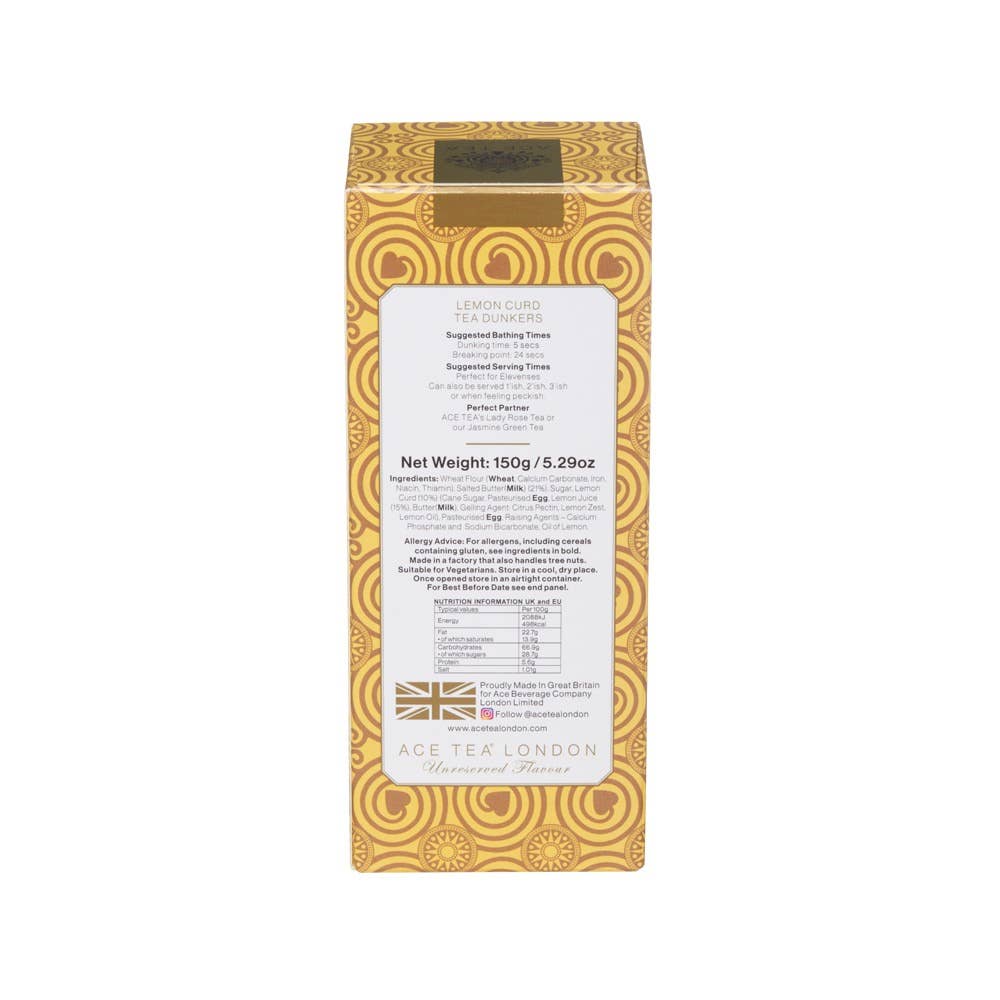 Ace Tea London - Wholesale Cookie - Lemon Curd Tea Dunkers - 150g2