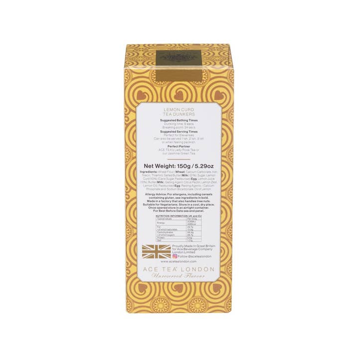 Ace Tea London - Wholesale Cookie - Lemon Curd Tea Dunkers - 150g2