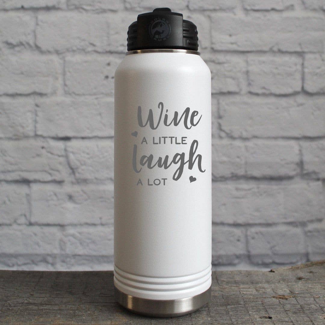 Katie & Company - Wholesale Insulated Mug/Tumbler - Wine A Little Laugh A Lot Mug Wine Tumbler11