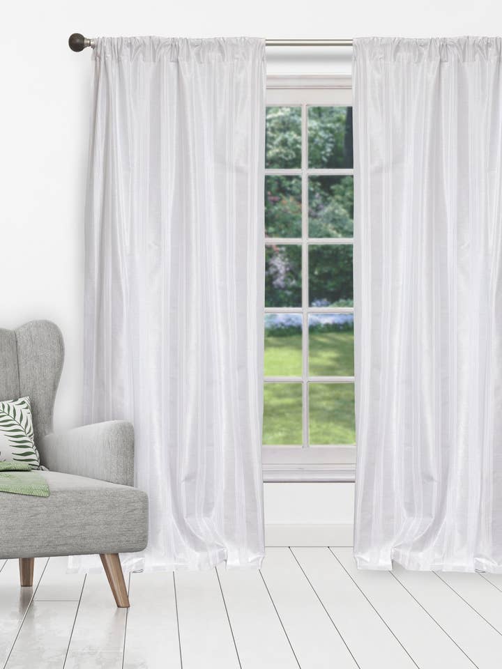 Stripe Thermal Rod Pocket Curtains - Set of 2 Panels for wholesale by Duck River