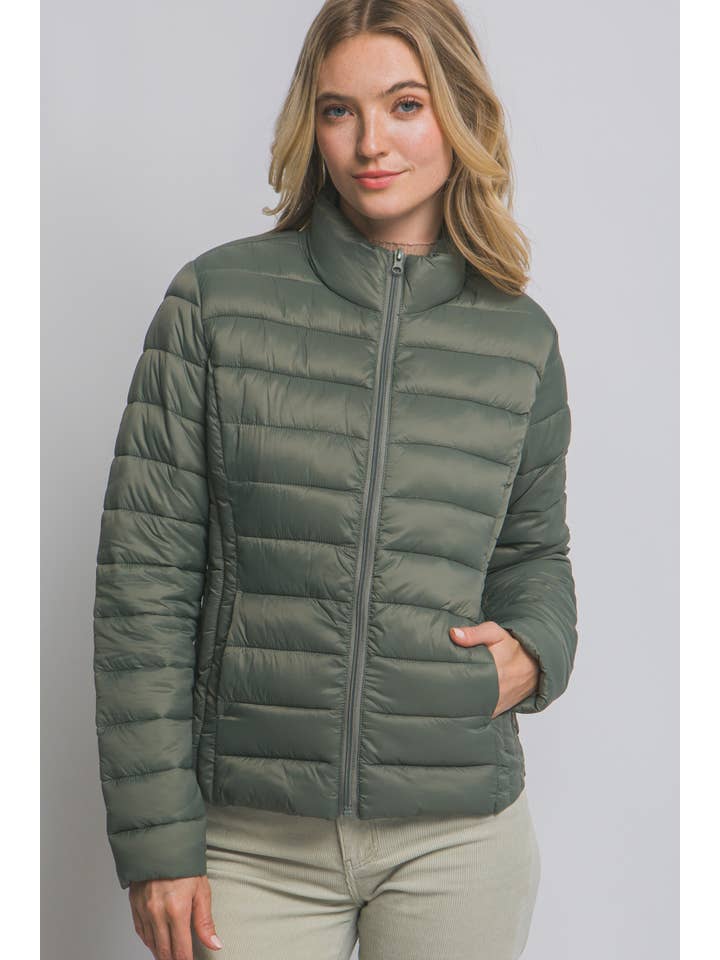 Peace Love Line - Wholesale Puffer Jacket - Women's - PL4300 - LT WEIGHT LONG SLEEVE PUFFER JACKET9