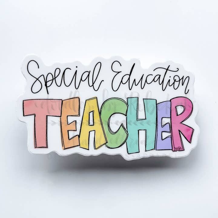 Specialpedagogisk lärare - färgglada klistermärke för wholesale av Doodles By Rebekah