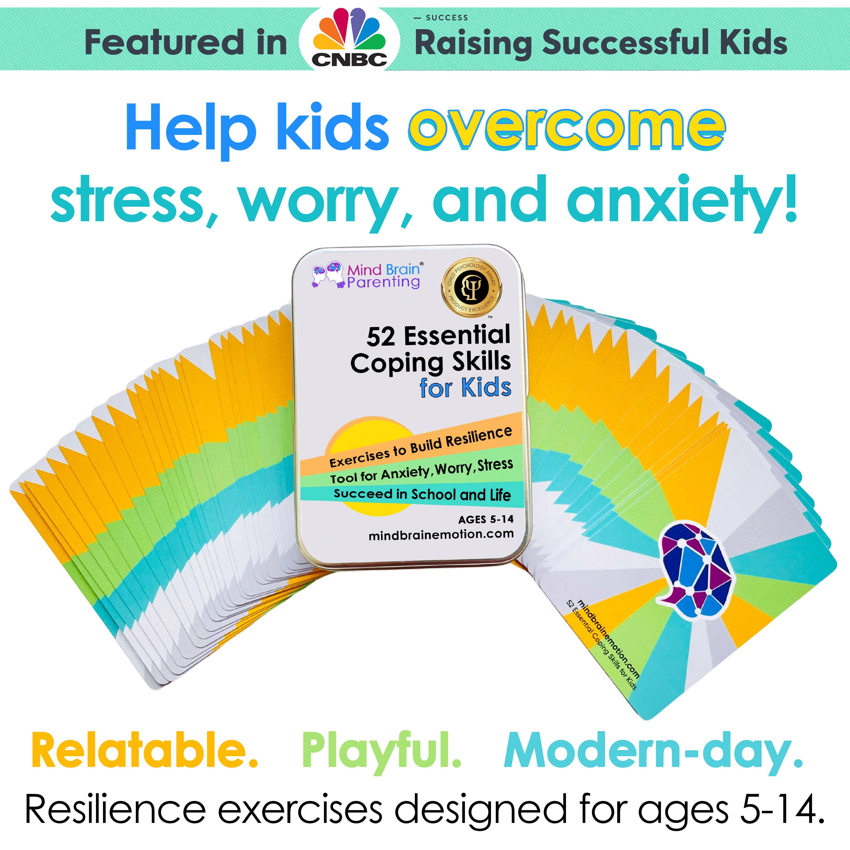 Mind Brain Emotion - Wholesale Card Game - 52 Essential Coping Skills for Kids1