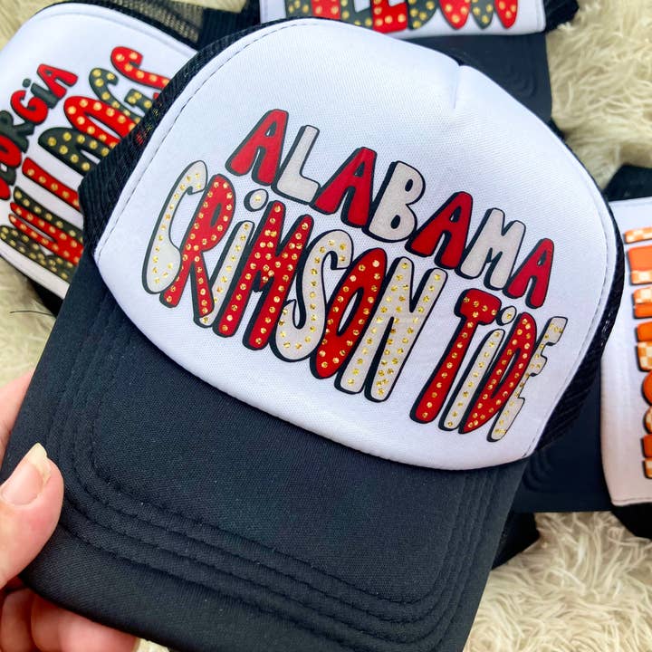 Alabama crimson tide inspired trucker hat for wholesale by on the Bayou