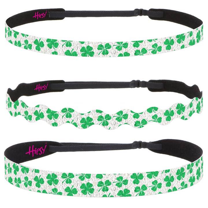 Hipsy Adjustable No Slip Sparkly St Patrick's Day Headband for wholesale by Hipsy