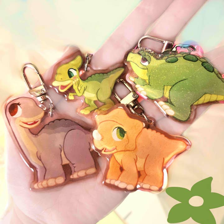 Dizzy Leopard Shop – Engroshandel Nøglering - Børn – Tegneserie Dinosaur Nøgleringe