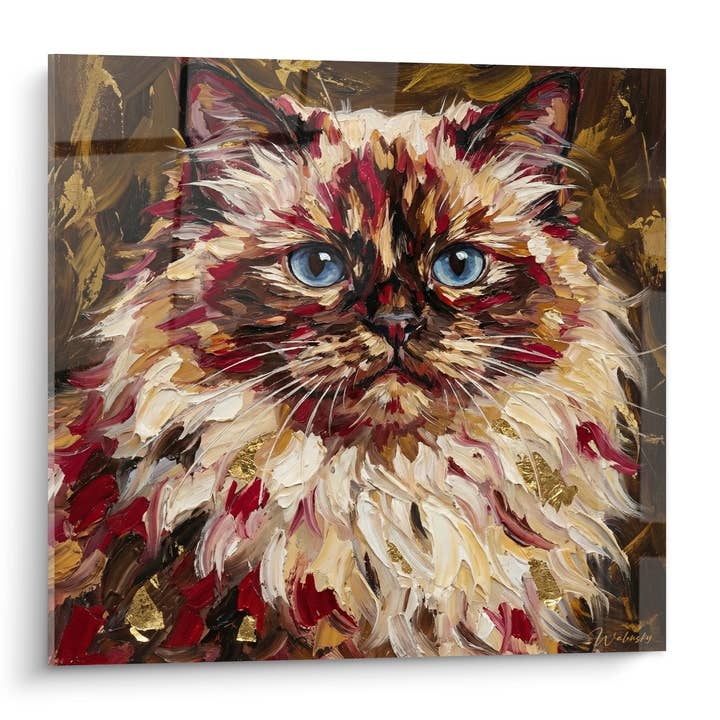 Himalaya Katt Tavla med Blå Ögon - Intensiv Blick - Himalaya Katt Edition för wholesale av Walensky