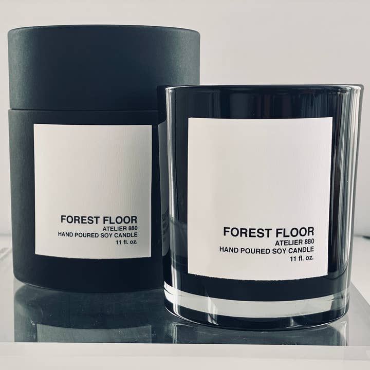 Atelier 880 - Wholesale Jar/Filled Candle - The Big Minimalist Scented Candle - Black Glass / Gift Box3