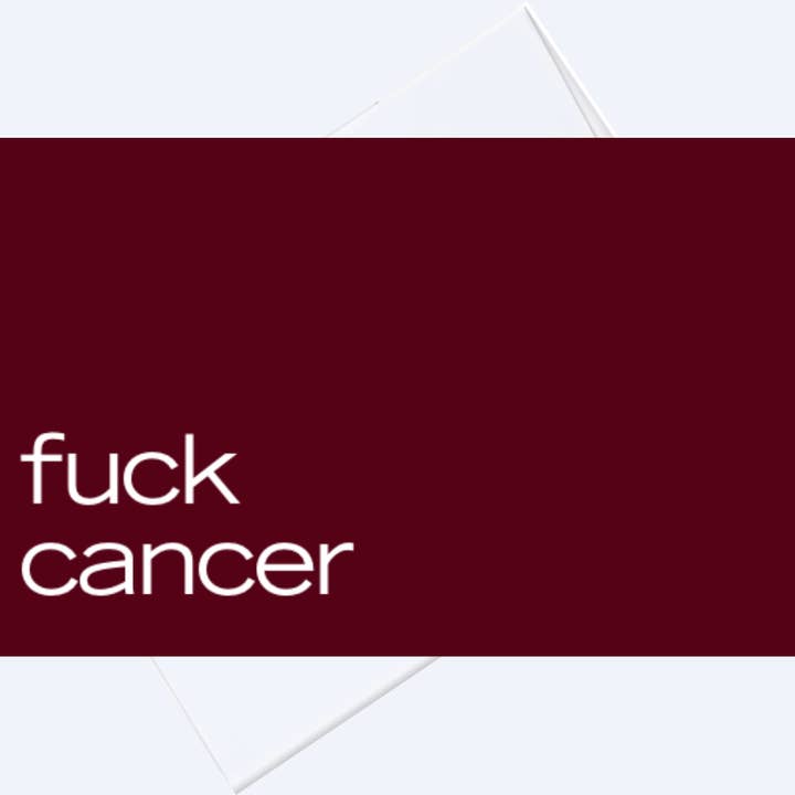 Cartão de Apoio ao Incentivo Fuck Cancer Get Well por atacado de The Brightside Box