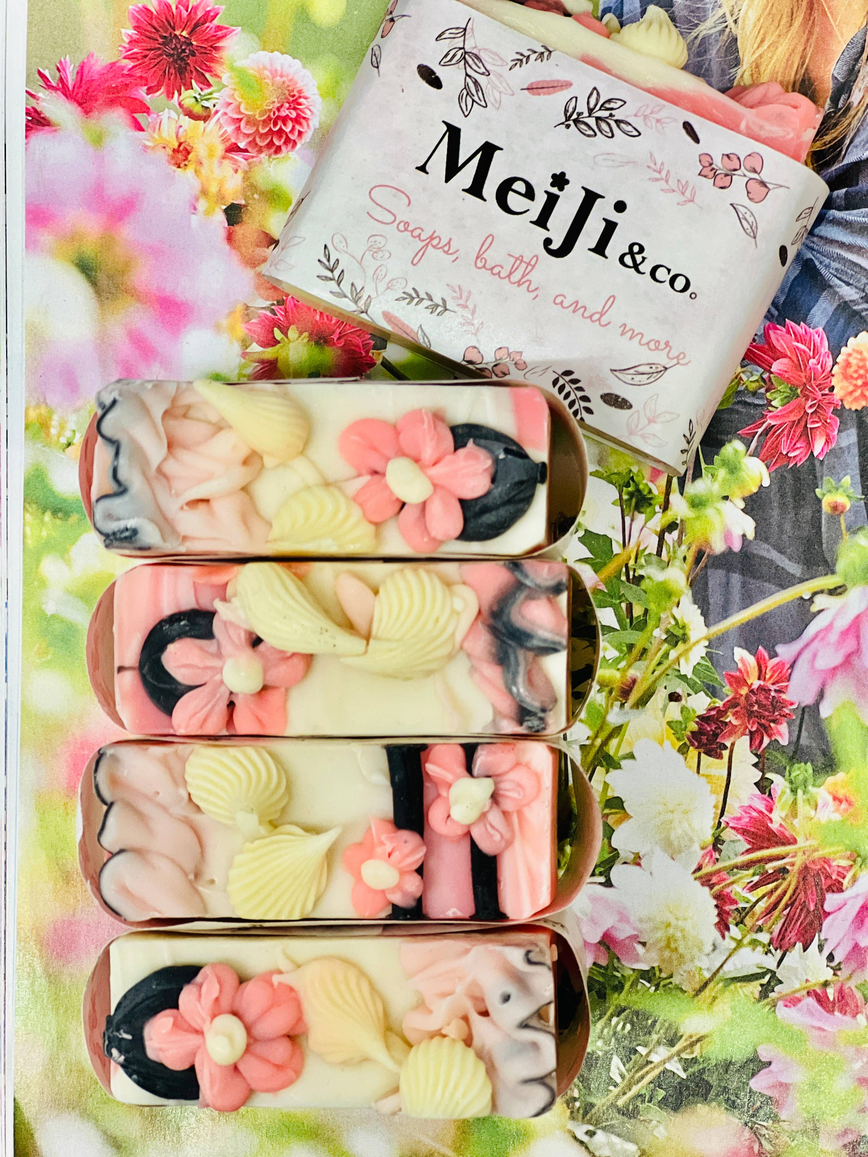 MeiJi & co. - Wholesale Bar Soap - Sakura Bliss Artisan Soap Bars: Japanese Cherry Blossom4