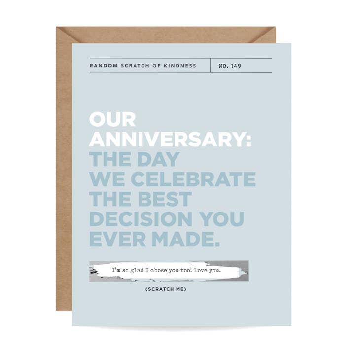 Scratch-off Card - Our Anniversary for wholesale by Inklings Paperie