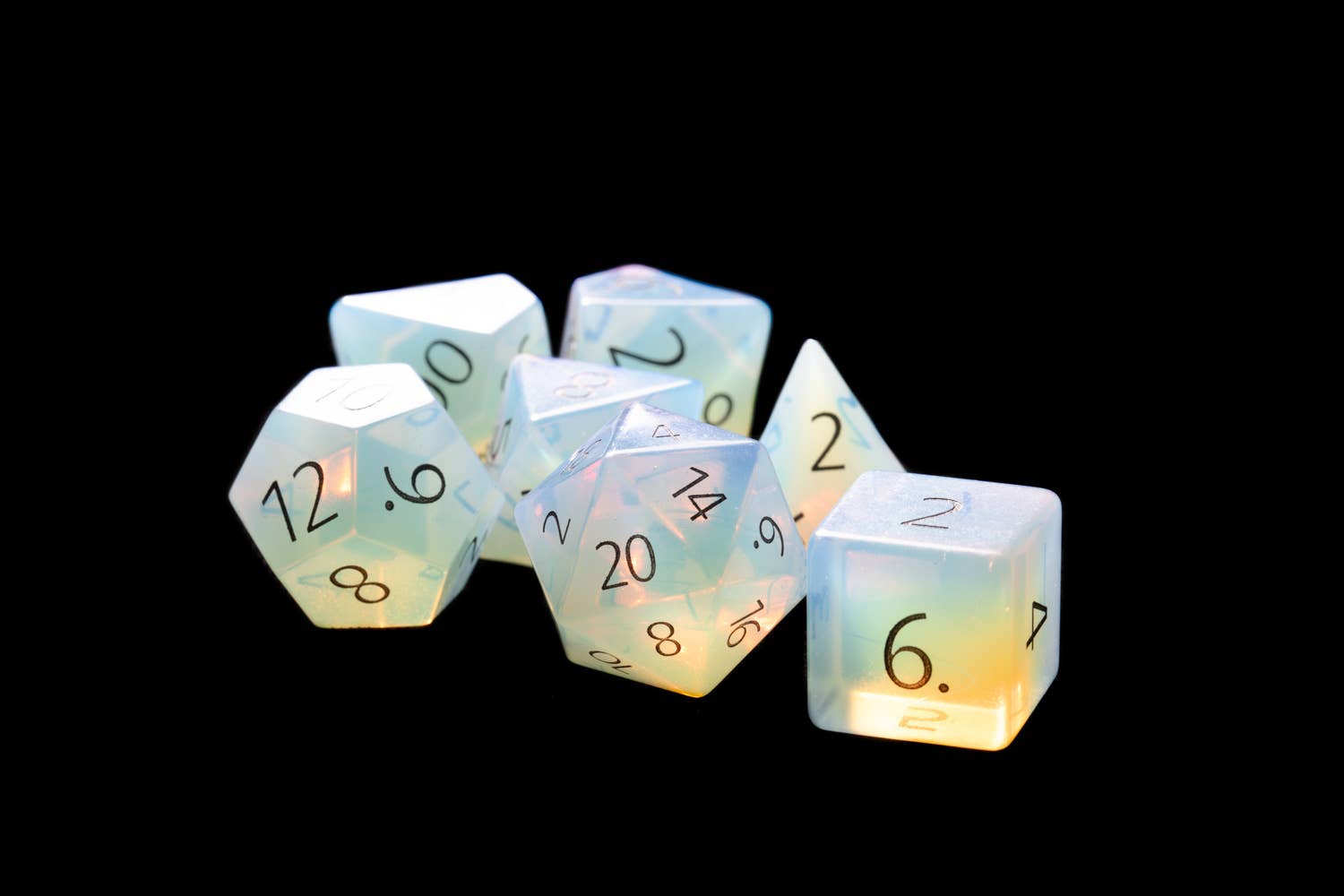 FanRoll by Metallic Dice Games - Wholesale Dice - PREMIUM Engraved Gemstone Dice (18 Options)12