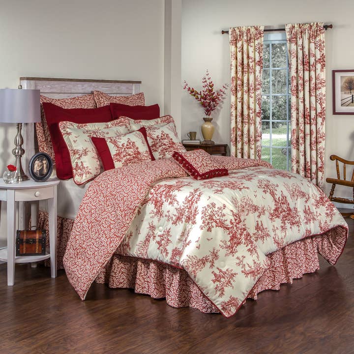 Thomasville at Home - Wholesale Bedding Set - Bouvier Red Comforter Sets
