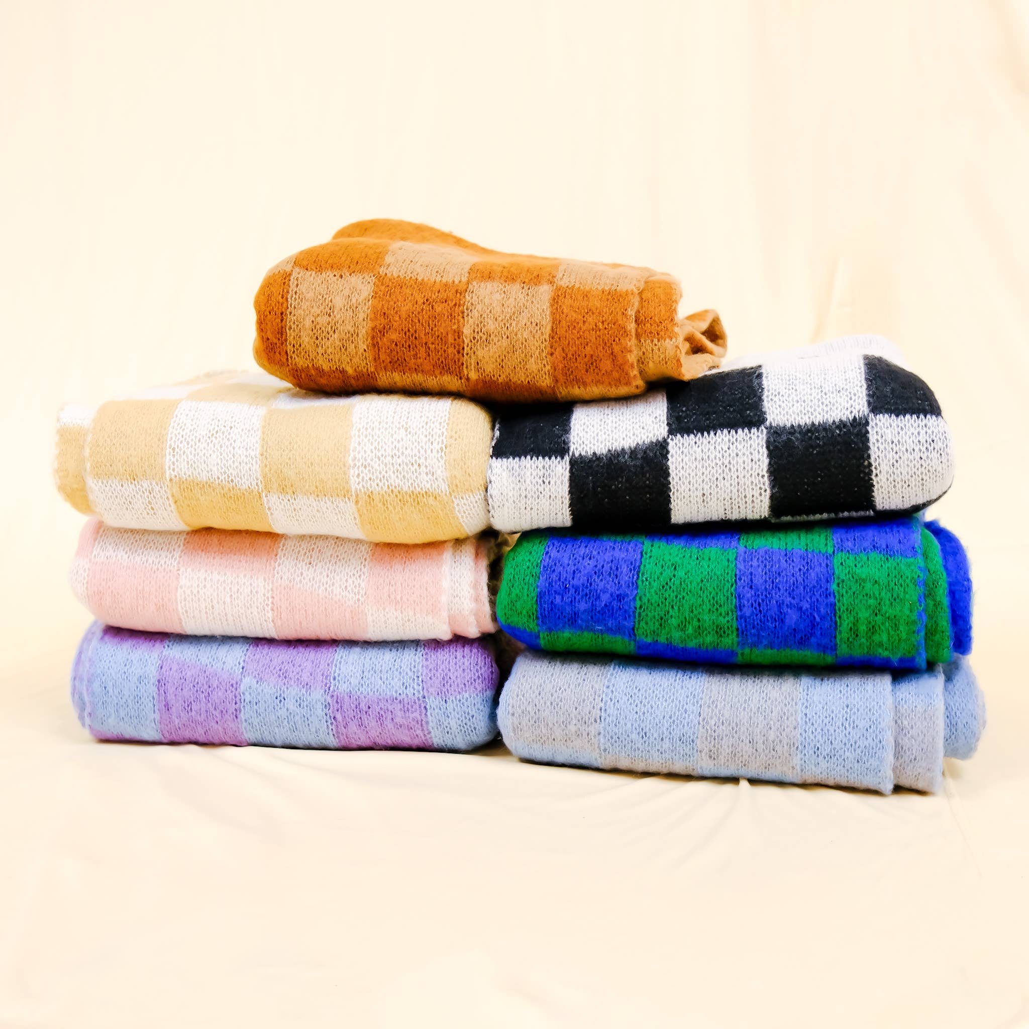 Karma Nepal Crafts – wholesale Scarf – Women's – Plaid Winter Oversized Scarfs19