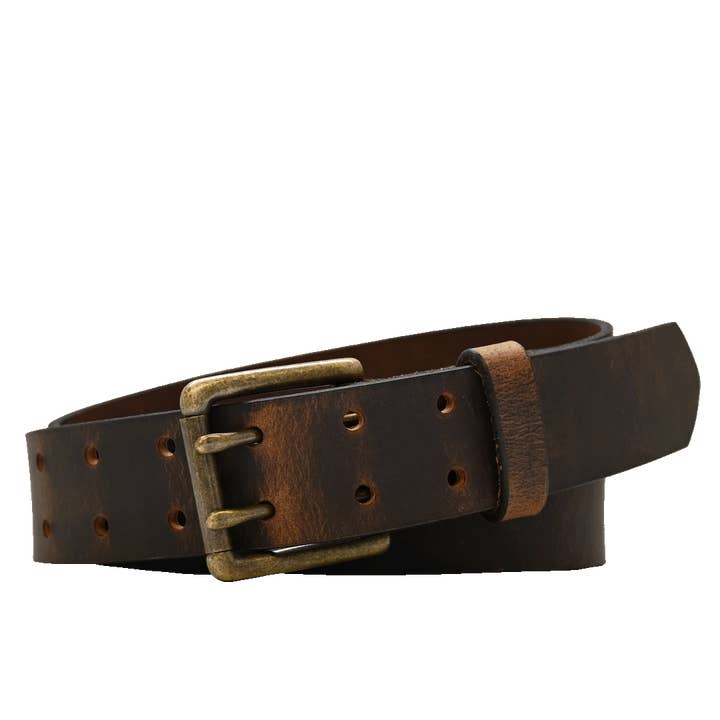 Ceinture à double ardillon Wade - 1,5" pour la vente par American Bench Craft