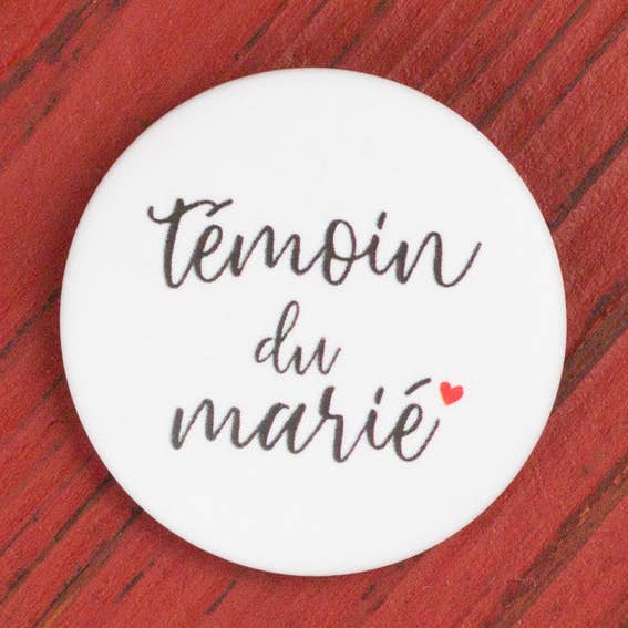 Te Whaka - Wholesale Lapel Pin/Button - Witness of the groom wedding badge0