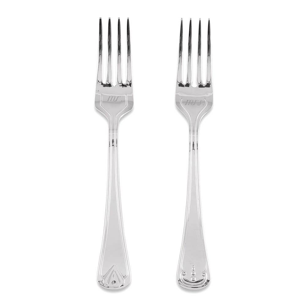Weddingstar Inc. - Wholesale Flatware Set - Mr. & Mrs. Cake Fork Set1