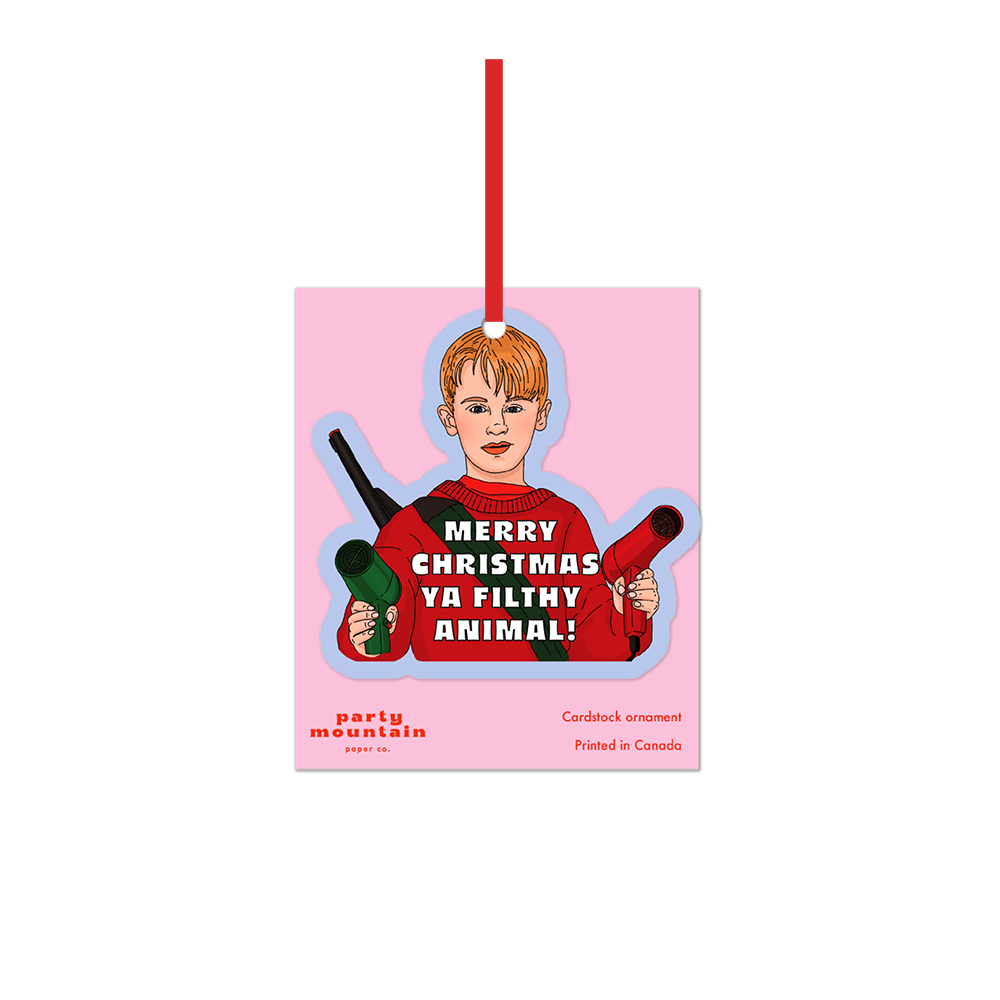 Party Mountain Paper co. - Wholesale Ornament - Filthy Animal Cardstock Ornament2