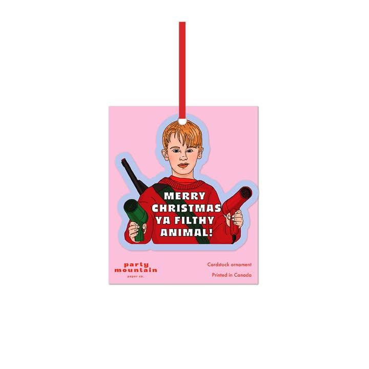 Party Mountain Paper co. - Wholesale Ornament - Filthy Animal Cardstock Ornament2
