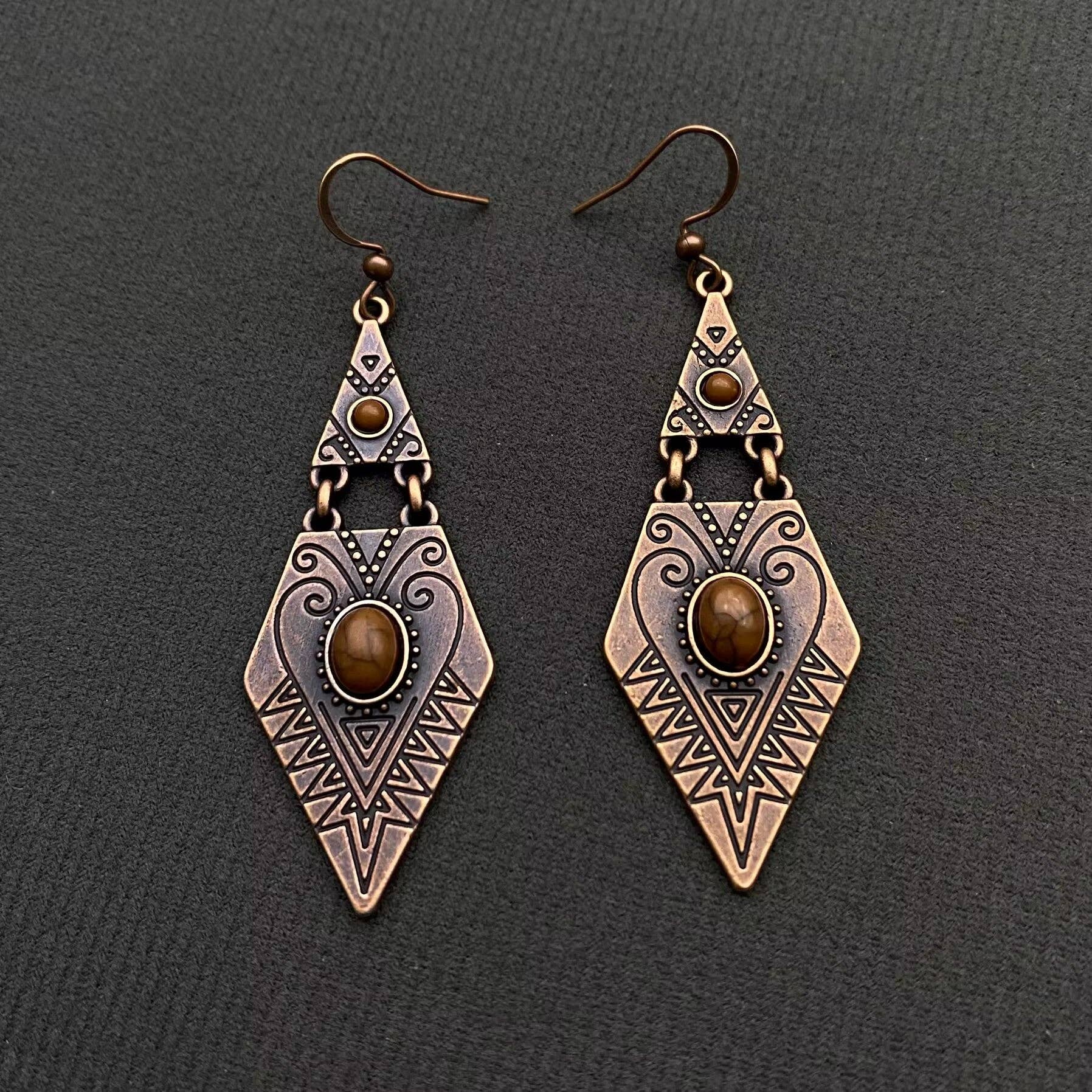 Mio Queena - Wholesale Dangle Earrings - Multiple Styles Vintage Bohemian Dangle Earrings12