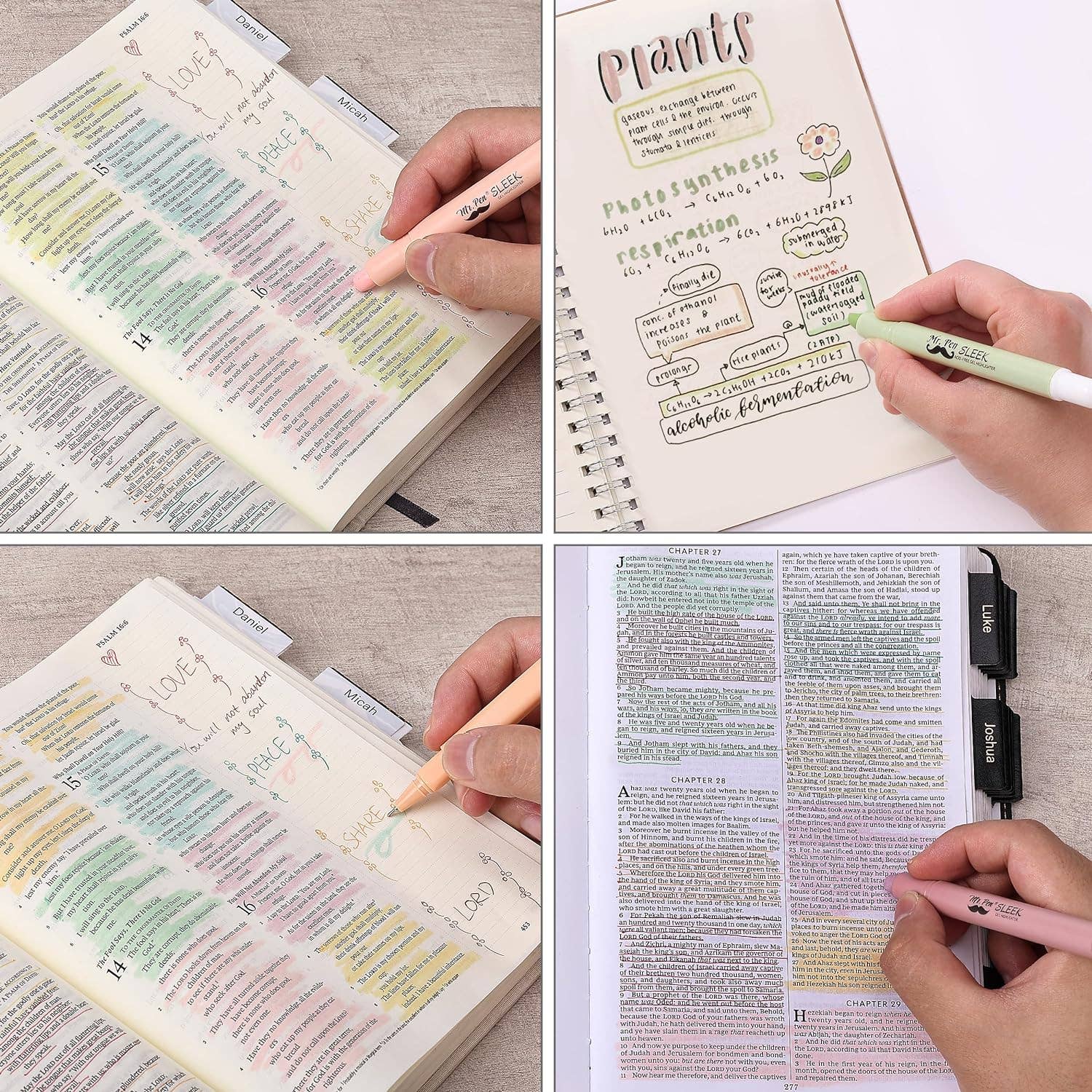 Mr. Pen - Vente Surligneurs - Mr. Pen Lot de 12 Surligneurs Gel et Stylos Pastel - Sans Transfert7