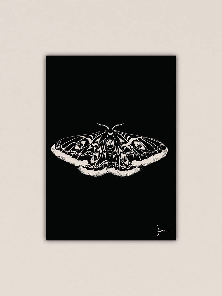 Affiche Papillon Esotérique noir pour la vente par Julia Studio Graphique