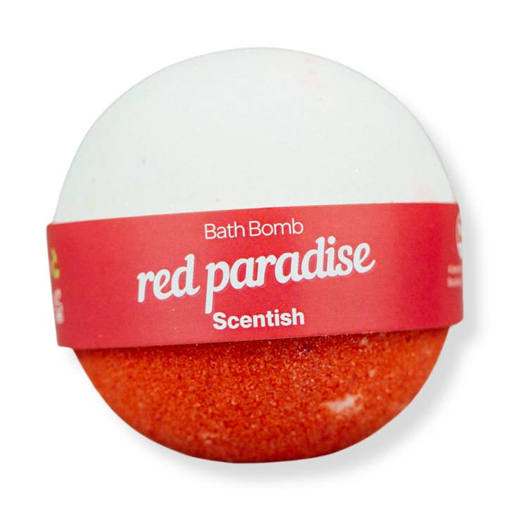 Red Paradise Bath Bomb for wholesale by Scentish