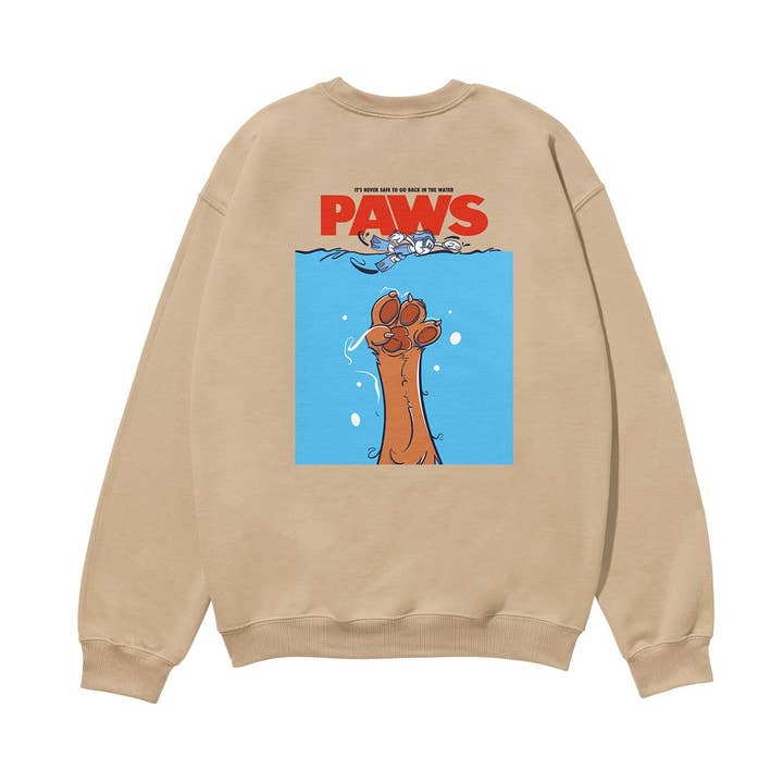 Paws Heavyweight Organic Sweatshirt Sand for wholesale by Weekend Concept