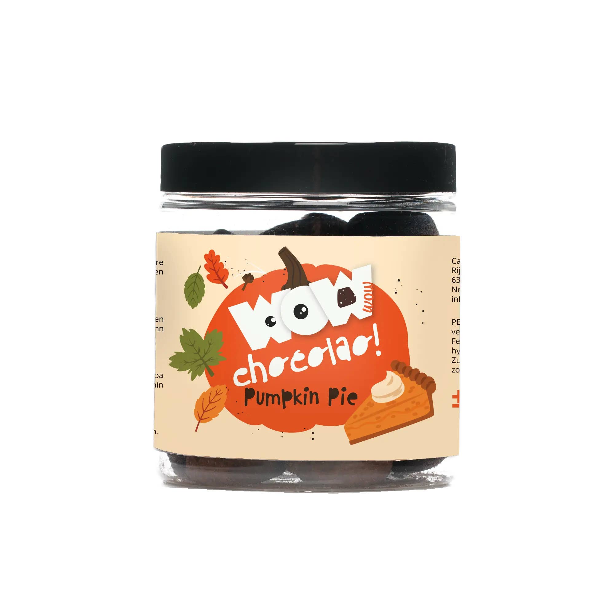 WOW Chocolao! - Wholesale Chocolate Covered Sweets - Pumpkin Pie - Autumn chocolate truffles - Gifting jar 130g