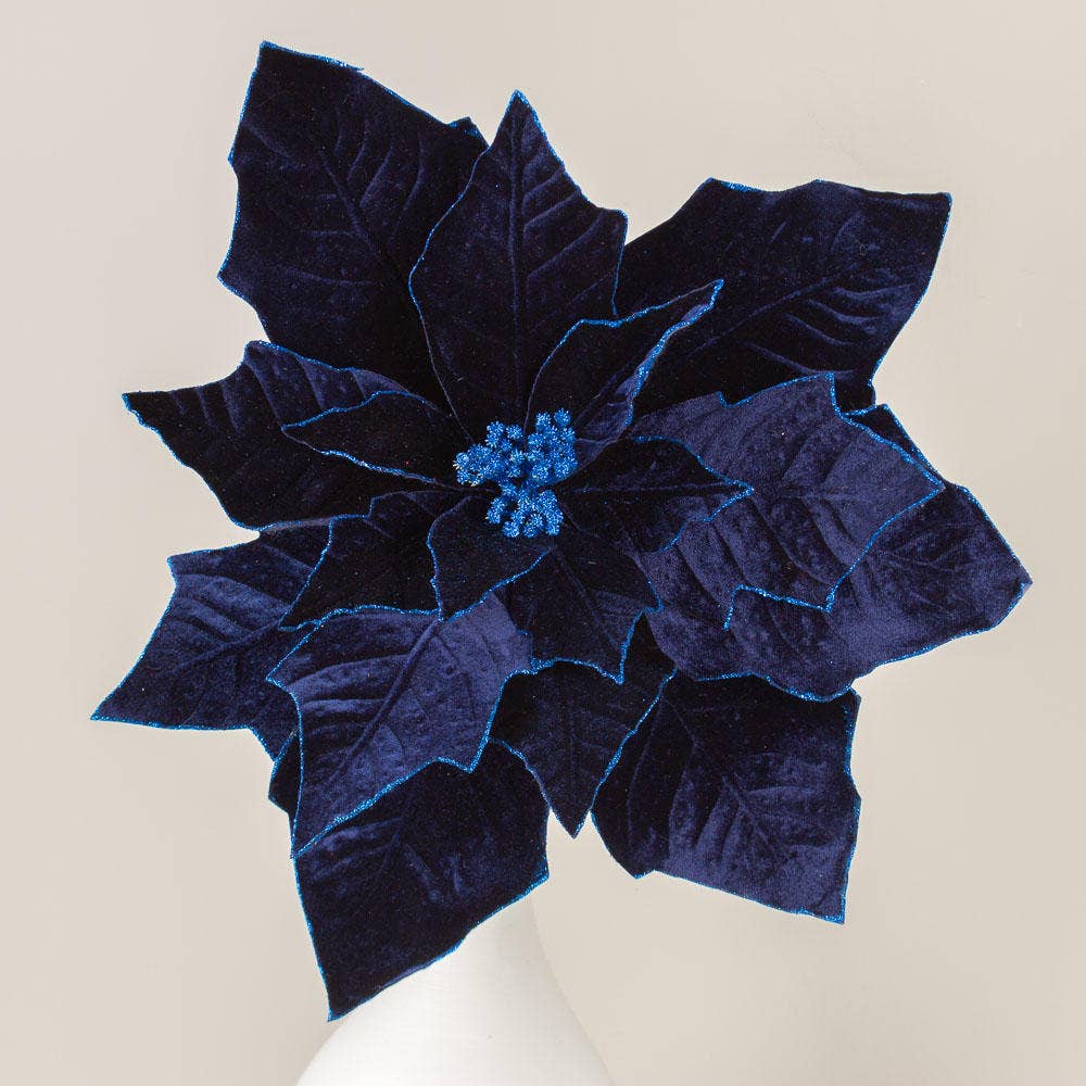 Factory Direct Craft - Vente Fleurs artificielles - Poinsettia en velours artificiel géant de 16" de diamètre - Choisissez la couleur2