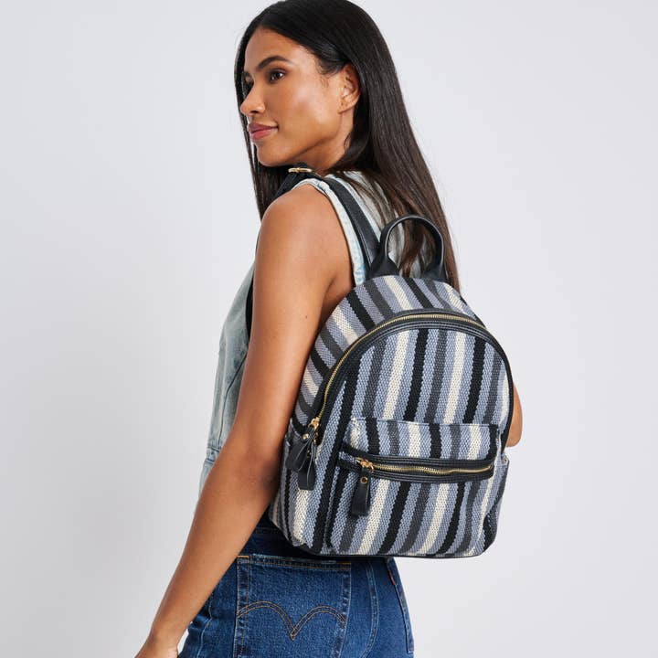 Trent Striped Backpack for wholesale by Moda Luxe