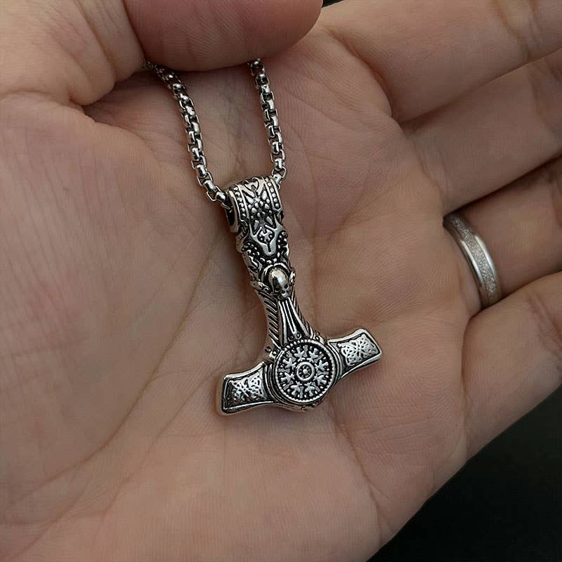 GemMeet - Wholesale Pendant/Charm Necklace - Norse Viking Vintage Odin Quake Pendant Necklace3