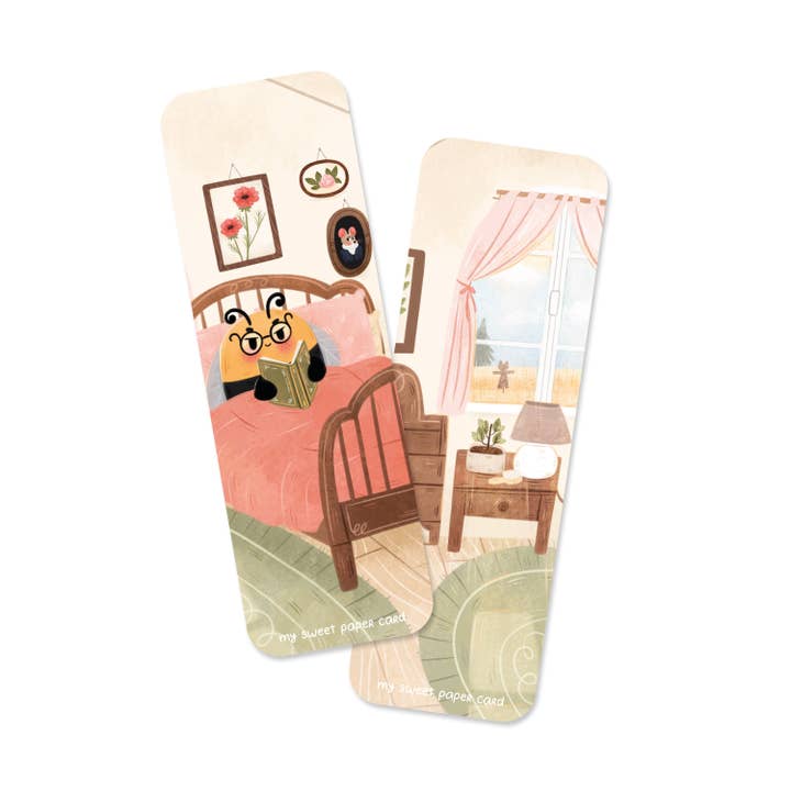 Grumbee's Cosy Bedroom - Bookmark for wholesale by My Sweet Paper Card
