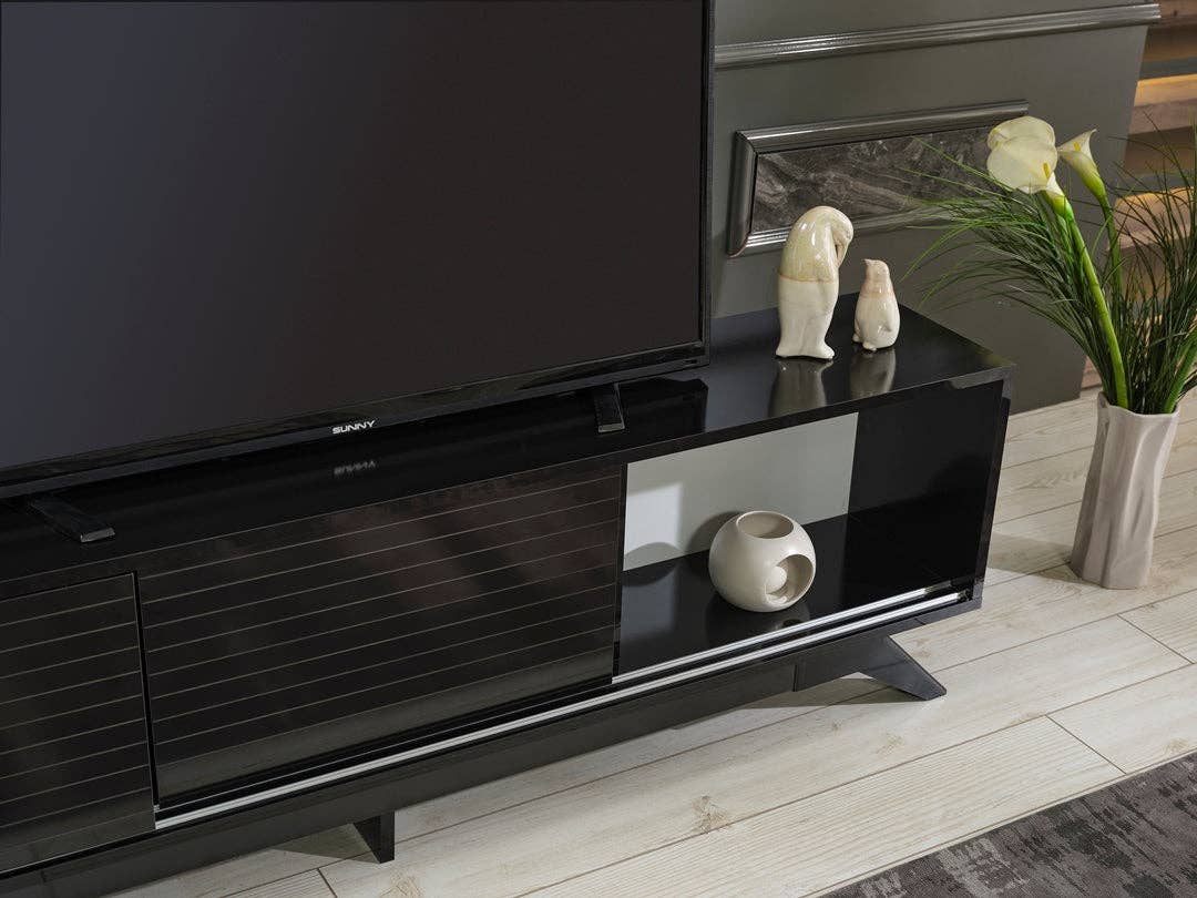 Luxia Tv Stand Black for wholesale on Faire12