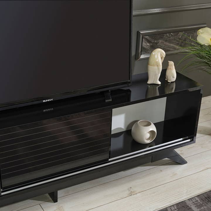 Luxia Tv Stand Black for wholesale on Faire12