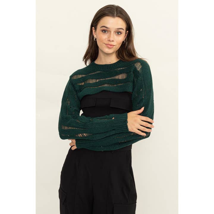 HYFVE - Wholesale Knit Sweater - Women's - Open Knit Shrug Sweater9