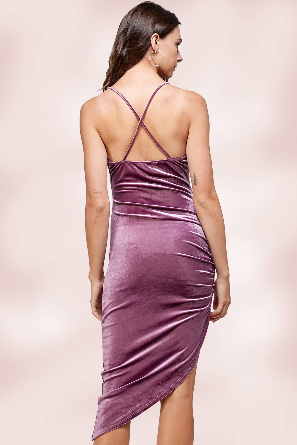 MILEY + MOLLY - Wholesale Dress - Women's - Velvet Spaghetti Strap V-Neck Midi dress1