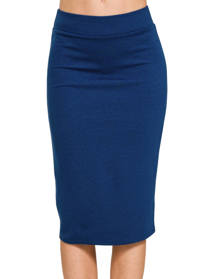`.Ponte Knee Length Pencil Skirt for wholesale by 42POPS
