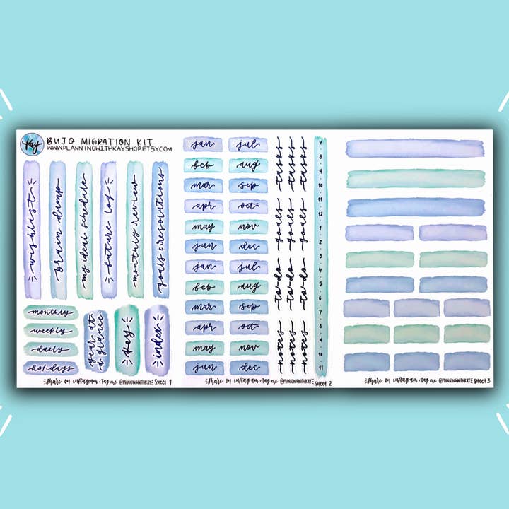 Bujo Migration Kit for wholesale by Planning With Kay