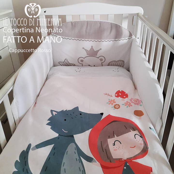 Handgjord Babyfilt i Fleece och Bomull Rödluvan för wholesale av Il Tocco di Minerva