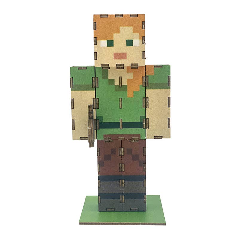 Insight Editions - #1 Pop Culture Publisher - Wholesale DIY Craft Kit - IncrediBuilds: Minecraft: Alex 3D Wood Model Kit4