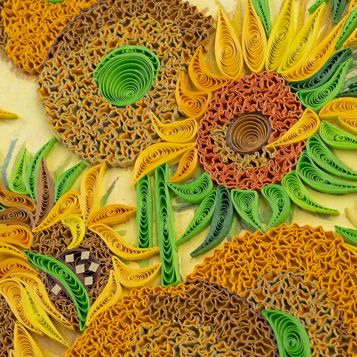Quilling Card - Wholesale Art Print - Quilled Sunflowers, Van Gogh Art (11in.x15in.)6