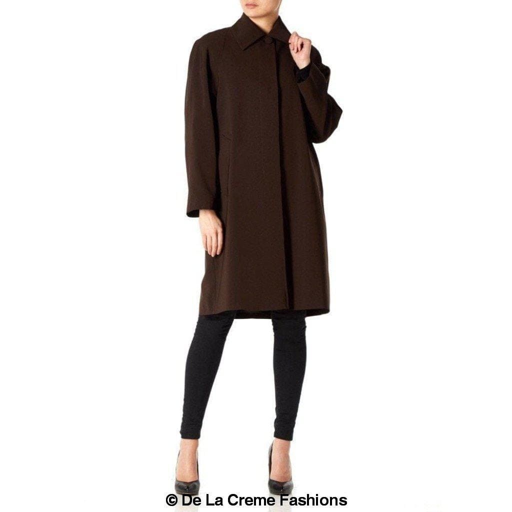 De La Creme Fashions - Wholesale Coat - Women's - De La Creme - Womens Oversized Knee Length Plus Size Mac4