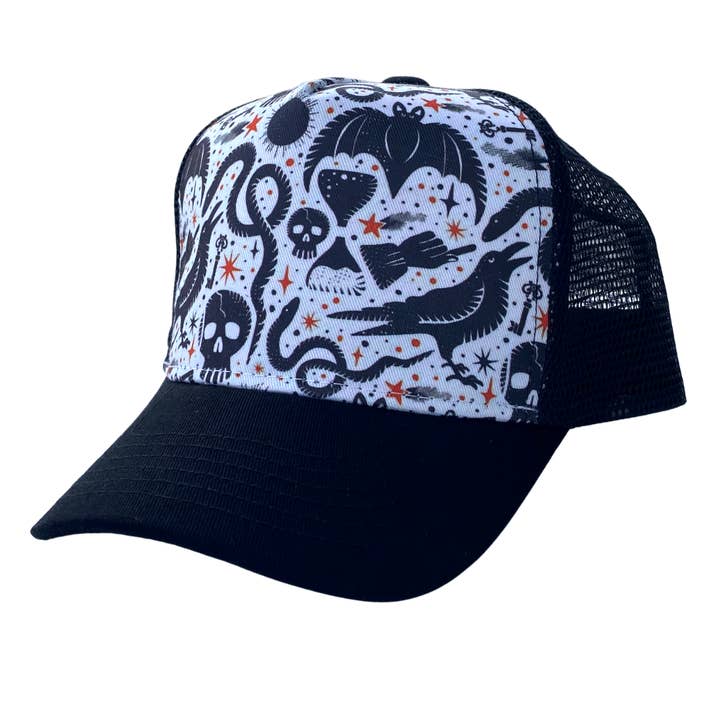Spooky Halloween Trucker Hat for wholesale by Wild Child Hat Co